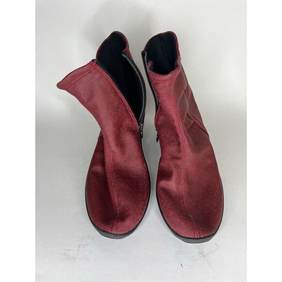 Arcopedico Ankle Boots Women Size 40 US 9 Red Zip Comfort - Picture 8 of 14